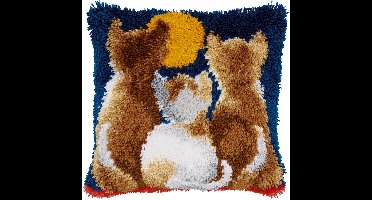 Vervaco - Knoopkussen kit - Poezen in de nacht - PN-0021651 - Borduren - Borduurpakket - Borduurpakket volwassenen - Borduurpakket kind