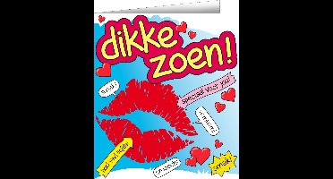 Wenskaarten - Dikke zoen cartoon
