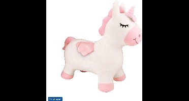 Opblaasbare Springunicorn met pluche pak