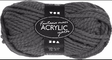 Grijze maxi acryl garen 35 meter