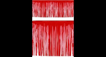 PVC slierten folie guirlande rood 6 meter x 30 cm BRANDVEILIG