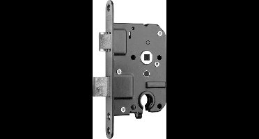 Nemef Veiligheidsslot 1279/17 Rechts - Hartafstand 55mm - Doornmaat 50mm - RVS voorplaat - SKG* - Met veiligheidssluitkom - Met sluitplaat - Met bevestigingsmateriaal