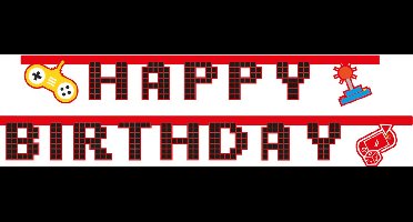 Vegaoo - Gaming Party kartonnen slinger 2 m