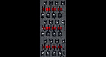 Slagdopbitsenset foam tray 1/2 TORX- HEX- SPLINE 24 delig MW Tools MWDBI24