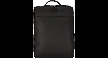 PICARD Leren Laptop rugzak Rugzak met laptopvak Relaxed Leather Backpack Black Zwart
