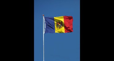 *** Grote Moldavische Vlag 150x90cm -Moldavië Vlag - van Heble® ***