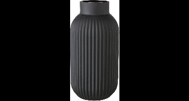 Boltze - Vaas - Glas - Mat Zwart - Nordika - 30cm