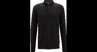 BOSS - Longsleeve Polo Pado Zwart - Regular-fit - Heren Poloshirt Maat M