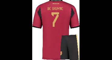 De Bruyne Belgie Voetbaltenue Thuis - 2024-2026 - Voetbal Tenue Kinderen - Shirt en Broekje - Jongens en Meisjes - Volwassenen - Heren en Dames - Maat 140