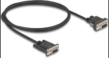 Delock Serial Cable RS-232 D-Sub9 female to D-Sub9 female Power Connection at Pin 9 1 m