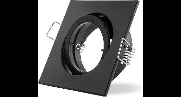 Ledmaxx Inbouwspot vierkant zwart kantelbaar bajonetsluiting voor GU10 | zaagmaat 68mm | GU10 | Max 1x50W exclusief