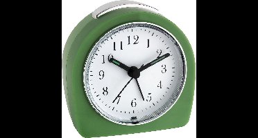 TFA 60.1021.04 - Wekker - Analoog - Quartz - Stil uurwerk "Sweep" - Alarm - Snooze - Achtergrondverlichting - Groen