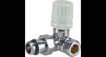 Riko Luxe Thermostatische Ventiel 1/2" x 15 mm. - M22 Knel Haaks Links - Chroom
