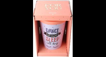 Depesche Drinkbeker To-Go Dance All Night. Sleep All Day