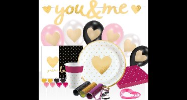Amscan Feestset You & Me Liefde Papier 60-delig