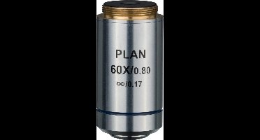 Bresser Objectief Din Pl 60x Microscoop 4,5 Cm Staal Zilver