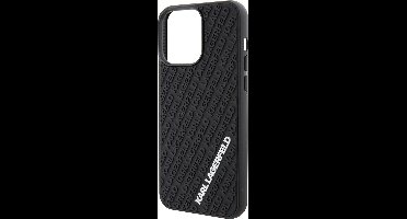 iPhone 15 Pro Max Backcase hoesje - Karl Lagerfeld - Effen Zwart - TPU (Zacht)