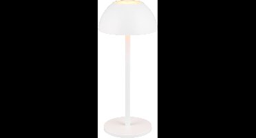REALITY RICARDO - Tafellamp - Wit mat - incl. 1x SMD 1,7 W - 4-stappen TOUCH - USB-aansluiting - Verlichting omhoog en omlaag - Accuvoeding - Buitenverlichting - IP54