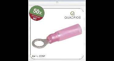 Quadrios 23C517 Ringkabelschoen Dwarsdoorsnede (max.): 1.5 mm² Gat diameter: 5.3 mm Deels geïsoleerd Rood 50 stuk(s)