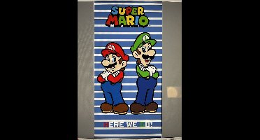 Super Mario Bross strandlaken - Badhanddoek - Supermario. Maat 70 x 140 cm