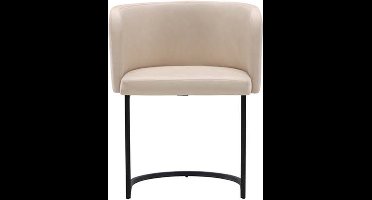 Simrishamn eetkamerstoel met armleuningen beige.