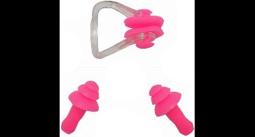 New Age Devi - Ontdek de ultieme zwemervaring met onze Roze One Size zwemoordoppen en neusklem - voor een zorgeloze duik!