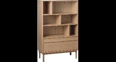 Boekenkast Naturel Eikenhout - Gewicht 43kg - 90,1x40x140cm