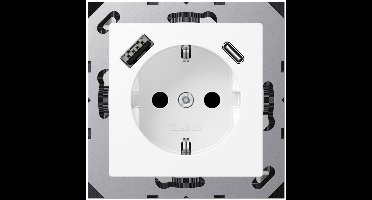Jung A RANGE Wandstopcontact (WCD-schakelmateriaal) - A1520-15CAWWM - E2VWU