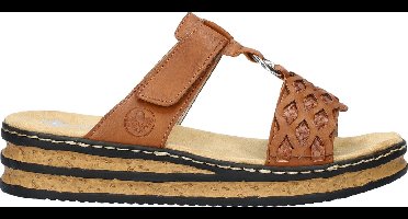 Rieker -Dames - cognac/caramel - slippers & muiltjes - maat 40