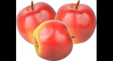 Esschert Design kunstfruit decofruit - 3x - appel/appels - ongeveer 8 cm - rood
