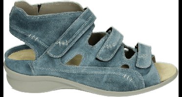 Durea 7272 H - Platte sandalenDames Sandalen - Kleur: Blauw - Maat: 37