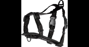 Flamingo Zorba H-harnas - Harnas Honden - H-harnas Zorba Zwart S 40-55cm 25mm - 1st - 134054 - 1st