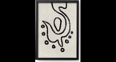 Abstracte poster Cadbury - A4 - 21 x 30 cm - Inclusief lijst (Zwart MDF) - Kunst - Hoogwaardige abstracte poster - Illustratie - ArtStract - Abstracte kunst Online - Abstracte posters