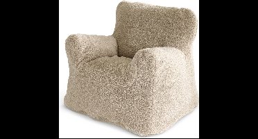 Petite Amélie Peuterstoel Beige Zand - Teddy Zitzak Kind XL - Met Wasbare Hoes - Kinderzetel (1-4 jaar) - Zachte Kindersofa met Visco vulling