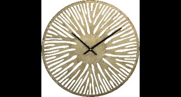 PTMD Derandi Ronde Wandklok - 59 x 3,5 x 59 cm - Metaal - Goud