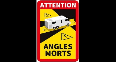 ProPlus Waarschuwingssticker dode hoek - 17 x 25 cm - verplicht in Frankrijk - voor campers