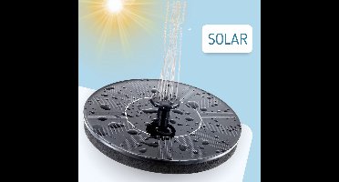 Solar Fontein op Zonne Energie - Drijvende Fontein Pomp - Solar Vijverpomp met Waterfontein - 8 Opzetstukken - Milieuvriendelijke Fontein - Voor Tuin / Vijver / Zwembad