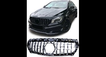Sport Grill Voor Mercedes CLA C117 W117 2013 t/m 2016 Glans Zwart / Chrome Amg GT Look Panamerica