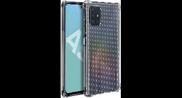 Akashi, Hoesje Geschikt voor Galaxy A51 Flexibel Schokbestendig Versterkte Hoeken, Transparant