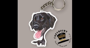 Sleutelhanger Hond Flat Coated Retriever