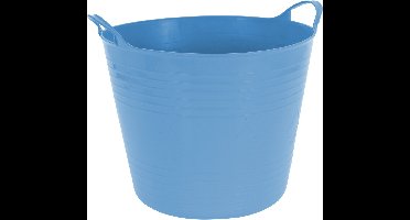 Excellent houseware Flexibele kuip / emmer - blauw - 27 liter - kunststof - 42 x 35 cm