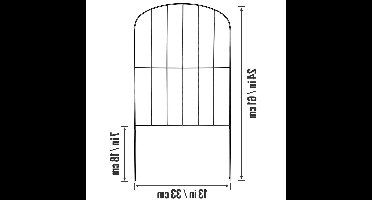 Tuinhek - Hek - Tuinhekken - Tuinpoort - Tuinhekjes Metaal - 24x13 in - Sierhekset zonder Graven – Dierenwerend, Decoratief en Ondergronds – Voor Tuin en Erf - 28-Delige