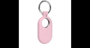 New Age Devi - Beschermhoes geschikt voor Samsung SmartTag 2 - Lichtroze siliconen sleutelhanger