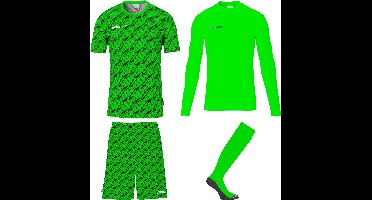 Uhlsport Progressive Keeperset Heren - Fluo Groen / Zwart | Maat: S