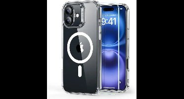 ESR Classic Hybrid HaloLock Hoesje Geschikt voor Apple iPhone 16 Plus - Met Screenprotector - Compatibel met MagSafe - Back Cover - Gehard Glas - Transparant