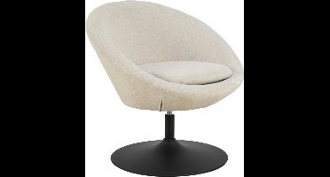 Giga Living Fauteuil Eva - Draaibaar Beige - Stof - 82x72x81 cm