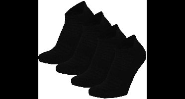 Apollo - 8-Pack - Bamboe Sneakersokken - Hiel Lipje - Antibacterieel - Heren / Dames - zwart - 31-34 - 131473001