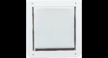 Trixie - 2-Weg Hondenluik - Wit - S/M - 30X36 cm