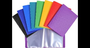 Exacompta 20x Showalbum Pocket - PP ondoorschijnend cristal - 20 tassen - 40 zichten - 11x15 cm - Geassorteerd - 88209E