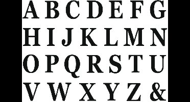 Zelfklevende Letters A t/m Z - Zwart